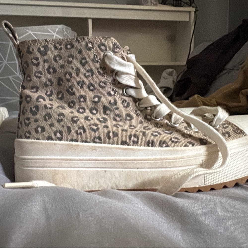 Cat & Jack Brown and White High-Top Sneakers